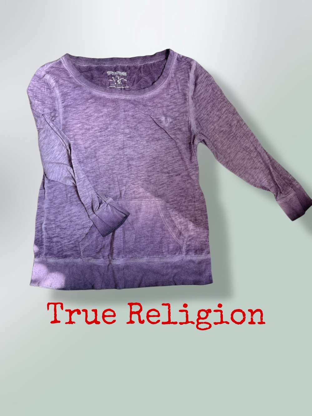 TRUE RELIGION ' 
Purple Long-Sleeve Pocket Top